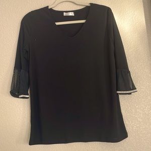 Women black venck blouses ,size s/p ,brand name 89th +Madison,brand new.